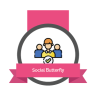 Social Butterfly Badge